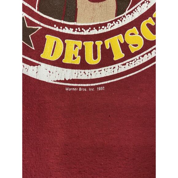 Vintage Wile E Coyote 1980 Warner Bros Single Stitch USA Germany T Shirt Medium - Picture 4 of 16